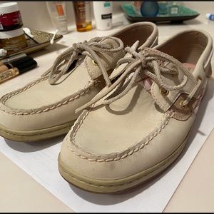 Women’s Pink Plaid Sperry Topsider Boat Shoe